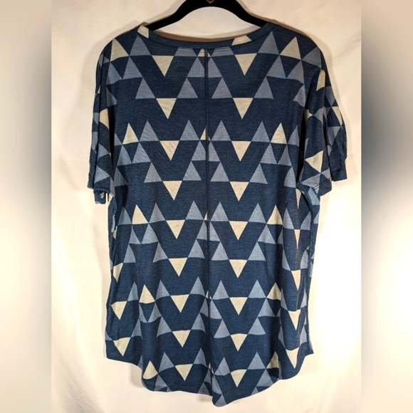 The North Face Geometric Design Woman's T-shirt Blue And White Size Large - Picture 3 of 10